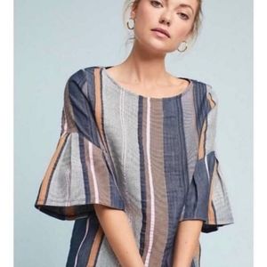 DOLAN Left Coast Stripe Jacquard Bell Sleeve Top Multicolor Size Medium